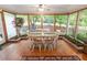 Bright breakfast nook surrounded by windows and views of the landscaped backyard at 8315 Nicholson Rd, Cumming, GA 30028