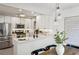 Modern kitchen featuring stainless steel appliances, white cabinets, white countertops, and pendant lighting above island at 2129 Arlington Ne Ave, Atlanta, GA 30324