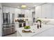 Well-lit kitchen with stainless steel appliances, crisp white cabinets, white countertops, and modern hardware at 2129 Arlington Ne Ave, Atlanta, GA 30324