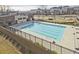 A refreshing community pool with lap lanes and a modern brick pool house at 1149 Ansel Nw Ln, Atlanta, GA 30318