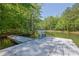 Bench on dock, lake view at 3735 Duckcove Way, Cumming, GA 30041