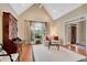 Bright living room with vaulted ceilings, a large window, and stylish furnishings at 350 Declaire Ne Way, Marietta, GA 30067