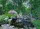 Landscaped backyard with a small water fall, pond, and lush foliage at 275 Frances Rd, Canton, GA 30114
