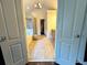Bright primary bathroom with bathtub, shower, and walk in closet at 842 Treeline Dr, Conyers, GA 30016