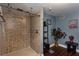 Shower with tile surround and a wooden shelf at 375 Ralph Mcgill Ne Blvd # 1701, Atlanta, GA 30312