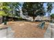 Dog park with trees, gravel and benches, enclosed by a fence at 878 Peachtree St # 601, Atlanta, GA 30309