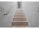 Interior view of a staircase with white walls and carpeted steps at 1645 Four Notch Rd, Carrollton, GA 30116