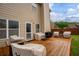 Private backyard with a wooden deck, creating a cozy space for outdoor gatherings and relaxation at 4015 Arch Pass, Cumming, GA 30040