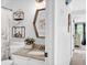 Bathroom featuring a vanity with granite countertops, decorative mirror and lighting, plus a shower with curtain at 5625 Brookstone Nw Dr, Acworth, GA 30101