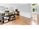 Elegant living room with hardwood floors, decorative fireplace, and stylish decor at 5625 Brookstone Nw Dr, Acworth, GA 30101