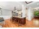 Kitchen with large center island featuring a granite countertop and seating at 1825 Epperson Rd, Canton, GA 30115