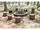 Outdoor fire pit area with seating, perfect for gatherings at 386 Collegiate Dr, Powder Springs, GA 30127