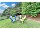 Backyard with seating around a fire pit, creating a perfect outdoor entertainment space at 3925 Sierra Knolls Ct, Cumming, GA 30040