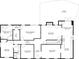 First floor plan showcasing the layout of the bedrooms, kitchen, living room, and outdoor patio at 6800 Wright Rd, Atlanta, GA 30328