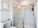 Modern bathroom showing a tiled shower with glass doors and contemporary fixtures at 135 Climbing Ivy Cir, Fayetteville, GA 30214