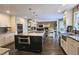 Modern kitchen featuring a large island, stainless steel appliances, and open layout at 1885 Dayron Trce, Marietta, GA 30062