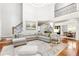Spacious living room with hardwood floors, lots of natural light and modern furnishings at 220 Foxley Way, Roswell, GA 30075