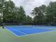 Community tennis courts surrounded by lush greenery, providing an active and recreational amenity at 220 Foxley Way, Roswell, GA 30075