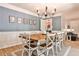 Charming dining room featuring a wooden table, neutral walls and seating for up to six people at 2244 Deer Ridge Dr, Tucker, GA 30087