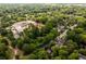 Aerial view showcasing the lush green landscape and neighborhood surroundings at 588 Oakdale Ne Rd, Atlanta, GA 30307