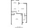 First floor plan featuring a living room, dining area, kitchen, bath, hall, garage and foyer at 1436 Arbor Place Dr, Morrow, GA 30260