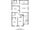 Second floor plan includes primary bedroom, bath, WIC, bedrooms, bath, hall, WIC and laundry at 1436 Arbor Place Dr, Morrow, GA 30260
