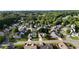 Expansive aerial view of the neighborhood showcasing well-maintained homes and lush landscaping surrounded by mature trees at 3259 Mcever Park Cir, Acworth, GA 30101