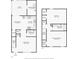 Detailed floorplan showcasing the layout of the home's two floors with dimensions and room names at 373 Dixie Ct, Lawrenceville, GA 30046