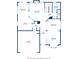 Detailed floorplan showcases the layout of the home's first floor, including the kitchen and living spaces at 1224 Everwood Sw Dr, Marietta, GA 30008