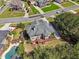 Expansive backyard with deck, pool, and lush landscaping from an aerial perspective at 1829 Alcovy Shoals Blf, Lawrenceville, GA 30045