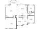 Detailed first floor plan showcasing the layout of the kitchen, living room, dining room and garage at 1829 Alcovy Shoals Blf, Lawrenceville, GA 30045