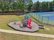 Community playground area featuring a colorful playset with slides and swings, perfect for Gathering fun at 1829 Alcovy Shoals Blf, Lawrenceville, GA 30045