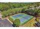Aerial view of well-maintained community tennis courts, perfect for sports and recreation at 1829 Alcovy Shoals Blf, Lawrenceville, GA 30045
