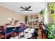 Stylish dining room with a modern light fixture and black and white area rug at 1608 Carroll Nw Dr, Atlanta, GA 30318