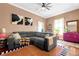 Cozy living room boasts a plush sectional and eye-catching accents at 1608 Carroll Nw Dr, Atlanta, GA 30318
