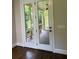 Patio doors leading to an outdoor patio with a ceiling fan at 5907 Sw Bunting Ln, Atlanta, GA 30331