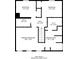 Second floor layout with primary bedroom and bath, walk-in closet, two more bedrooms and a bathroom at 4812 Browns Mill Ferry Rd, Lithonia, GA 30038