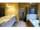 This bathroom features tile floors, a double sink, a tub, and a shower at 1425 Turtle Dove Ln, Lawrenceville, GA 30043