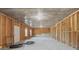 Unfinished basement framed with wood, revealing the potential for customization and expansion at 3204 Ivy Farm Path, Buford, GA 30519