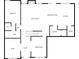 Main level floor plan featuring a living room, kitchen, and bedroom at 3204 Ivy Farm Path, Buford, GA 30519