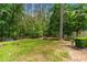 Spacious backyard with mature trees, lush lawn, and a serene setting at 466 Victoria Rd, Woodstock, GA 30189