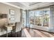 Bright office space boasts large windows with outdoor views and custom draperies at 1125 Lake Shore Overlook, Alpharetta, GA 30005