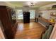 Cozy dining room with rustic wooden accents, custom shelving and natural light at 1153 Staples Sw Dr, Lilburn, GA 30047