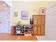 Hallway with high ceilings and wood floors provides lots of storage at 634 Friars Head Dr, Suwanee, GA 30024