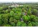Serene aerial view of lush green trees and the community's charming rooftops at 906 Country Park Se Dr, Smyrna, GA 30080