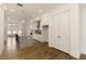 Contemporary kitchen featuring a center island, stainless appliances, and open floor plan at 6790 Encore Blvd, Sandy Springs, GA 30328