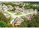 Community aerial view showcasing the neighborhood layout, lush trees, and well-maintained homes at 859 Heritage Lake Way, Grayson, GA 30017