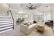 Finished basement includes a stylish bar area, comfortable seating, and an open layout at 5034 Hickory Hills Dr, Woodstock, GA 30188