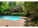 Relaxing backyard with refreshing swimming pool, spacious deck, and lush landscaping at 1760 Little Willeo Rd, Marietta, GA 30068