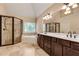 Large bathroom with double sink vanity, shower and soaking tub at 204 Arthur Hills Dr, Acworth, GA 30101